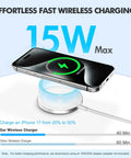iPhone on 3 Pack Magnetic Wireless Chargers Set Qi2 Fast Charging Pads For IPhone 17 16 15 14 13 12 Pro Max Galaxy S26 S25 Pixel 10 AirPods Slim Portable For Desk Bedside Travel White