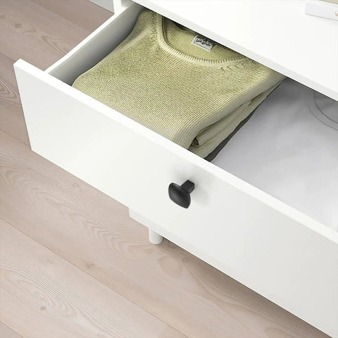 Modern Matte Black Cabinet Knobs And Drawer Pulls Heavy Duty Zinc Alloy Kitchen Hardware Bang For Your Buck, drawer with folded sweater.