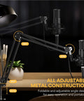 XLR Condenser Microphone With Cardioid Pattern, Boom Arm And Pop Filter For Streaming And Podcasting, adjustable metal construction