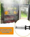 2 Inch Wood Chip Loader For Digital Electric Smokers Replacement Part 9007160005 with open smoker showing loaded wood chips