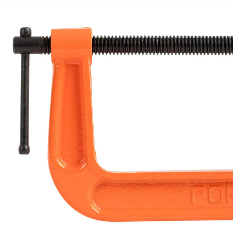 Heavy Hitter 6 Inch C Clamp Boasts Rock Solid 1000 Pound Grip With Ductile Iron Cast Frame Zinc Plated Acme Screw And Bright Orange Finish Crafted For Serious Woodworking And Everyday Diy Projects