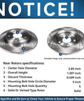 Diagram of rear rotors for All In One Ceramic Brake Kit With 12.99 Inch Front Rotors And 12.91 Inch Rear Rotors Plus Ceramic Pads