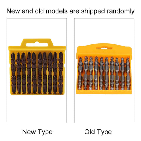 Top Notch CNC Machined Metal Hardware Tool Kit Featuring 10 Piece Double End Screwdriver Bit Set With High Speed Steel Hex Shank Magnetic Cross Bits That Work Like A Charm For Electric Drills And Hammers, 10-piece case