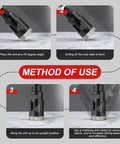 Method of use for Heavy Duty 14 Piece Diamond Core Drill Bit And Hole Saw Kit With Quick Drop Core Extractor For Concrete Masonry Work A Total No Sweat Rough Tough Power Upgrade.