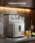 Nugget Ice Maker Countertop With Fast 8 Minute Ice, Soft Chewable Sonic Ice, 35 Lbs Per Day, Self Cleaning And Quiet Operation shown on counter