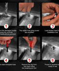 Pro Grade Helicoil Thread Repair Kit With HSS Drill Bit And Thread Inserts For Metric And SAE Threads, step-by-step usage guide