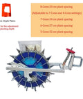 Eight-wheel attachment for Tractor Mounted Seed Drill With Eight Seed Wheels And Heavy Duty Steel Frame For Lawn And Garden Seeding Spreader