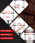Instruction guide for using Telescoping Ladder 12.5 Ft With One Button Retraction, showing unlock and slow down features