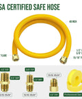 Heavy Duty 48 Inch Flexible Gas Line With Connectors For Stoves Dryers And Water Heaters Fits Most LG GE And Samsung Ranges Built To Last