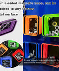 Must Have Collapsible Magnetic Parts Tray With Double Sided Magnetic Base Four Point Five Inch Silicone Bowls Foldable Organizer displayed on metal surface