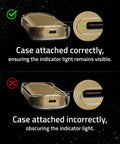 Image showing Beetle X31 1TB Portable SSD With DRAM Up To 1050MB Per Second USB 3.2 Gen2 External Drive case attachment correct and incorrect positioning.