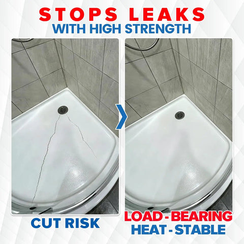 Pro Grade Tub And Sink Repair Kit White For Acrylic Enamel Fiberglass Surfaces Easy Like New Fix For Chips Cracks Scratches And Holes In Bathtubs Showers Sinks Toilets And Ceramic Tiles used on cracked shower base before and after repair