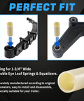Eight Nylon Trailer Leaf Spring Bushings Kit With Nine Sixteenths Inch Inside Diameter And One And Three Quarters Inch Length installation diagram