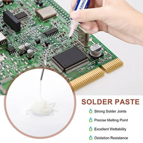Desoldering Wick Braid And Solder Flux Paste No Clean For Electronics Repair On PCBs motherboard application