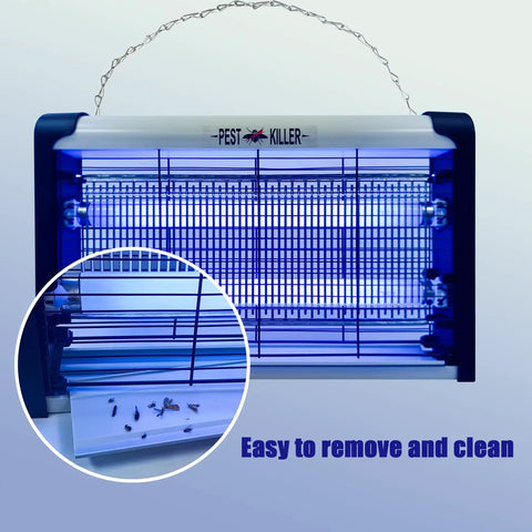 20W Indoor Bug Zapper With UV Light Mosquito Trap Insect Killer for Home Office and Restaurant safe mesh guard visible