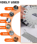 Round Dual Sided Wire Gauge And Sheet Thickness Gauge Set In Stainless Steel Welding Measurement Tool 2 Piece Wire Size Chart