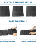 Interlocking Plastic Deck Tiles 36 Sq Ft Pack 36 12 by 12 Inches Waterproof Outdoor Flooring installation steps