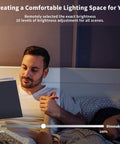 Man reading in bed with adjustable Black Battery Operated Wall Sconce Set Of 2 Industrial Wireless RGB Lights in action.