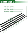 Dimensions of the Weatherstrip Window Seal Belt Kit For Toyota Prius 2004-2009 Exterior Window Seals Black Rubber