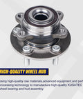 Ford Fusion Front And Rear Wheel Hub Bearing Assembly With ABS 5 Lug Drop-In Replacement Fits 2013-2020 Fusion Police Responder Hybrid SSV