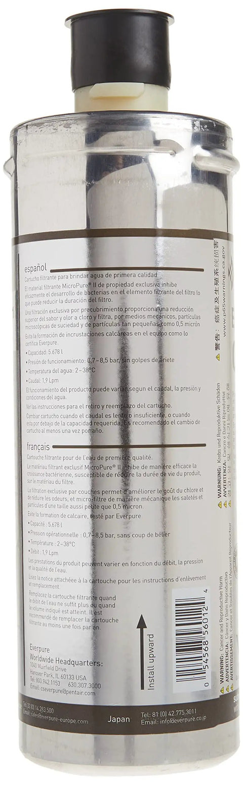 OCS2 Quick Change Filter Cartridge For Everpure QL Series Water Filtration Reduces Limescale Build Up With KDF Media And Sub Micron