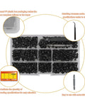 Real Deal Heavy Duty 400 Piece Black Carbon Steel Self Tapping Screws Assortment Kit with organized PP box and tweezers.