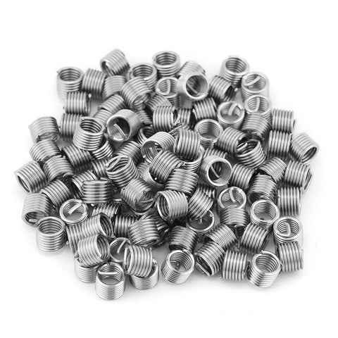 Heavy Duty Stainless Thread Repair Inserts Kit 100 Pieces M6x1.0x1.5D Locking Type Rock Solid Aircraft And Automotive Connections Durable 304