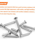 Workhorse Gauge 12 Wood Screws Assortment Kit, 54 Piece 304 Stainless Steel Phillips countersunk screws with corrosion resistance.