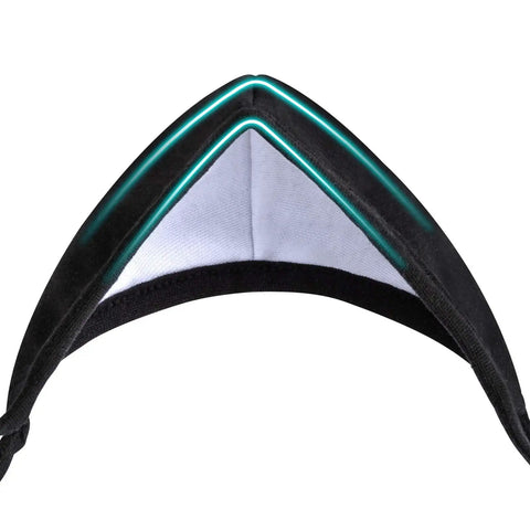 Close-up of the inside of All Cotton Reusable Dust Mask Pack Of 3, Soft Breathable Cloth Face Cover, highlighting black cotton fabric