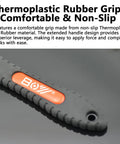 Close-up of thermoplastic rubber grip on pro shop grade bike cone wrench, ensuring comfort and non-slip handling for tapered hubs.