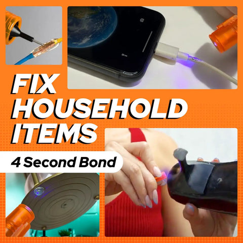 UV Resin Kit For Quick Bonding And Home Repairs Liquid Plastic Welder Cures With UV Light used on various household items