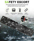 Close-up of waterproof 40 Pieces MC4 Solar Panel Connectors Kit with safety features and IP67 rating in a wet environment.