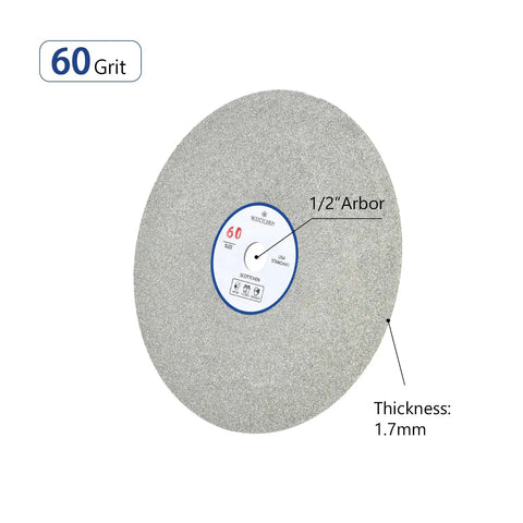 Diamond Grinding Wheel Disc For Flat Lap 6 Inch Diamond Wheel With One Half Inch Arbor Hole 60 Grit Beast Heavy Duty Pro Grade