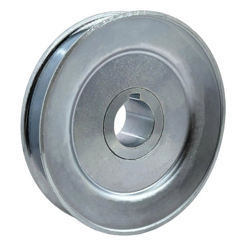 One Groove V Belt Pulley 4.5 Inch OD 1 Inch Bore, 1020 Steel Zinc Plated Motor Pulley For A B 5L 4L AX BX V Belts, Single Sheave