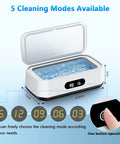Upgrade Large Capacity Ultrasonic Cleaner 50kHz With 5 Modes Timer And 40W Power For A Powerful Deep Clean For Glasses Jewelry Dentures