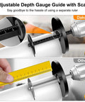 Inside PVC Pipe Cutter With Built In Measurement Scale And Adjustable Depth Gauge Six Black Blades Four Inch Hex Shank