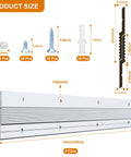 Heavy Duty Aluminum French Cleat Picture And Mirror Hanger Kit 12 Inch Profiles with included screws and anchors for secure installation.