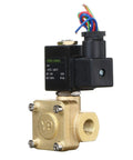 Heavy Duty 1/4 Inch Brass Electric Solenoid Valve 12V DC Normally Closed 230 PSI Viton Seal For Non Potable Water Air And Oil Industrial Grade Corrosion Resistant High Temperature Compatible, side view