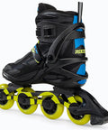 Helium II TIF Inline Skates For Men With Lightweight Breathable Build, Adjustable Fit, Four 84Mm Wheels, Easy Entry System, Memory Buckle And Fast Lacing, Invisible Frame, Black Lime, Size 10