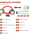 3G Alternator Conversion Harness Kit components including wires, connectors, and instructions for Ford F Series 1984