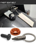 Seat Bolt Screw With Anti Theft Ring 1/4-20 Thread Corrosion Resistant Aluminum Stainless Steel For Harley