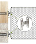 2 Pack Half Inch Pin Gate Hinges Heavy Duty Steel Designed For Outdoor Yard Farm And Barn Doors Quick Install Rugged Hardware on wood and concrete.