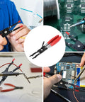 Car Soldering Pliers Multi-Function Wire Welding Clamp Pick-Up Aid Tool, ergonomic grip, used in auto repair and electronics soldering.