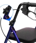 Replacement Walker Knobs Kit for Foldable Rollators showing star-shaped knob on walker frame, easy install, durable.