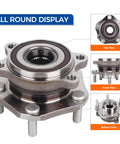 Front Wheel Bearing Hub Assembly 513357 Direct Fit For 2017 2018 Nissan Qashqai, 2014 2023 Nissan Rogue, 2017 2022 Nissan Rogue Sport