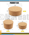 Nine Piece Cork Plugs Set In Three Tapered Sizes 28, 34, 48 Natural Soft Wood Bottle Stoppers For Wine Beer Glass Bottles And DIY