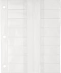 Microscope Slide Holder Pages For Storage And Archiving 8.5 By 10.5 Inch Sheet Protectors With 16 Pockets Per Page White Back Clear Front