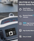 Dashboard with AC Rotary Selector Switch Panel 120V 30A Two Position With Reverse Polarity LED Indicator for marine vessels