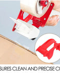 Portable Handheld Tape Dispenser 4 Pack 48mm Packing Tape Cutter With Quick Seal Function For Easy Office And School Tasks Compact Tape Gun For Fast Packing And Wrapping, red plastic dispenser sealing cardboard box