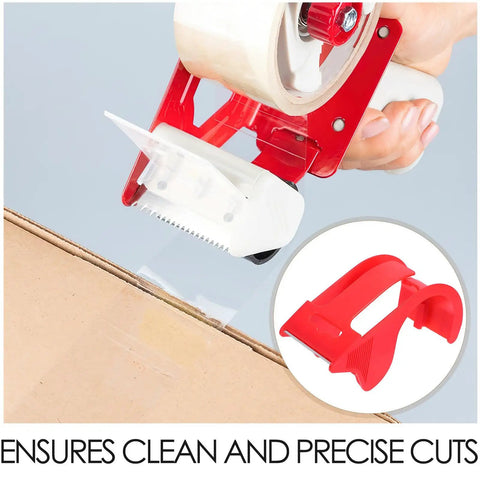 Portable Handheld Tape Dispenser 4 Pack 48mm Packing Tape Cutter With Quick Seal Function For Easy Office And School Tasks Compact Tape Gun For Fast Packing And Wrapping, red plastic dispenser sealing cardboard box